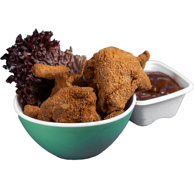Nuggets with BBQ dip