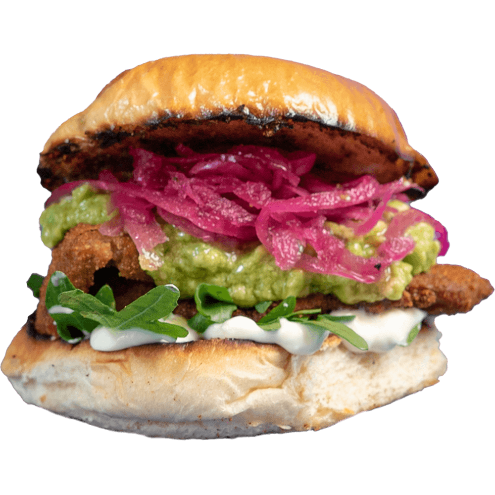 Chi'ken Guacamole Burger - Vegan burger at Lia's Kitchen Berlin